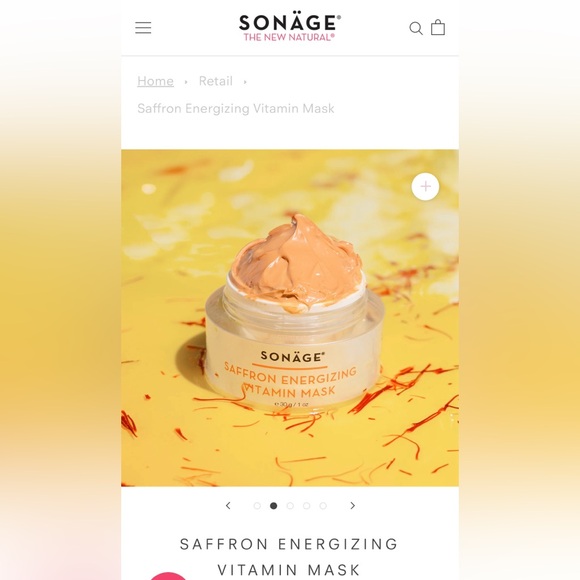 SONAGE SAFFRON ENERGIZING VITAMIN MASK - BRAND NEW IN THE BOX! - Picture 6 of 12